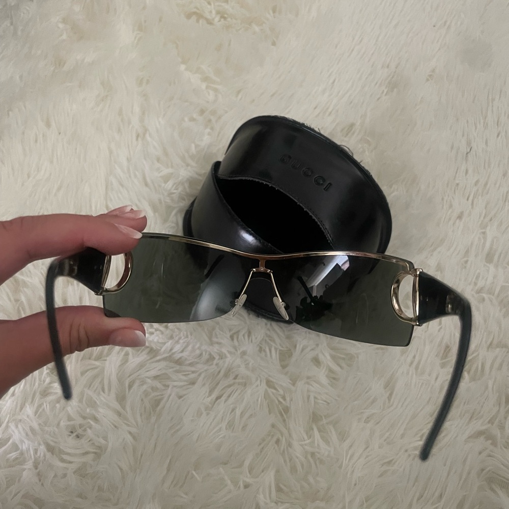GG 2712/S Gucci Rimless Visor Wrap Around Mirrored Sunglasses - Picture 4 of 7